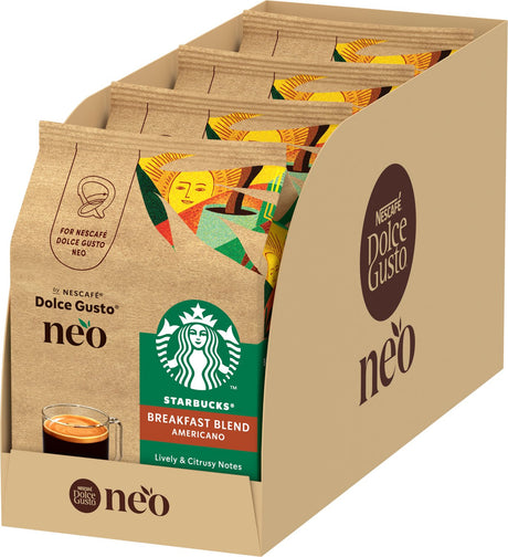 Starbucks by nescafé dolce gusto neo koffiepads breakfast blend - 4x12 pads voor 12 koppen koffie