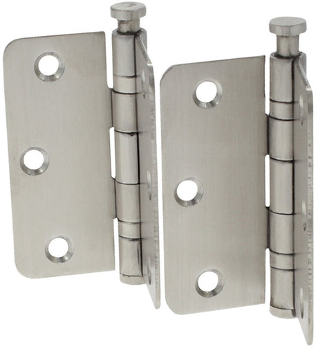 Starx kogelscharnier met pen ronde hoek 76x76 rvs