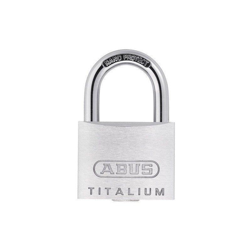 Abus hængelås titalium 64ti 45 - 45 mm grå - nøglelås - 6 cm