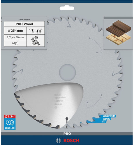 Bosch - cirkelzaagblad optiline wood 254 x 30 x 2,0 mm, 40