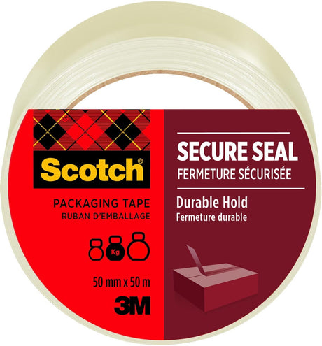 Scotch verpakkingstape secure seal 50mmx50m transparant | stuk a 1 rol