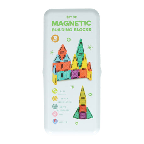 Imp magnetische bouwstenen in opbergblik, 18-delig
