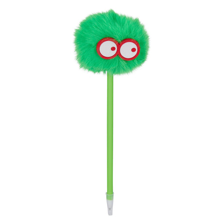Balpen met pompom zwartschrijvend
