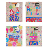 Geschenktasje kraftlook happy birthday - 23x18x10cm
