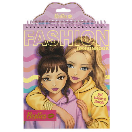 Besties fashion designer book neon 24x20cm 20 vel 2 assorti