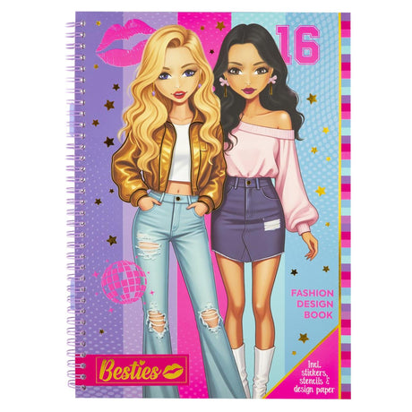 Besties fashion ontwerpboek a4 met accessoires