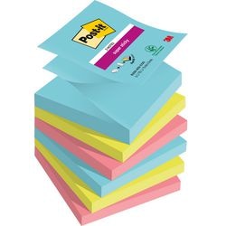 Post-it® z-notes post-it super sticky 76x76mm assorti pak 6 stuks 90 vel