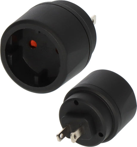 Brennenstuhl reisstekker reisadapter (reisstekkeradapter voor: usa, japan stopcontact en euro contourstekker) zwart
