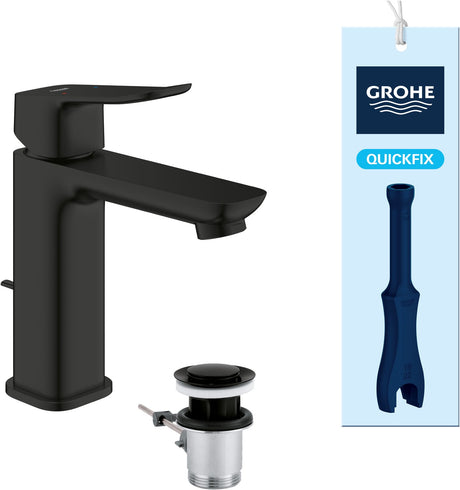 Grohe dice wastafelmengkraan - m-size - aquacalibrator - inclusief pop-up waste - matte black