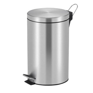 Eko v-part - pedaalemmer 12 liter - stainless steel plastic - mat rvs - prullenbak