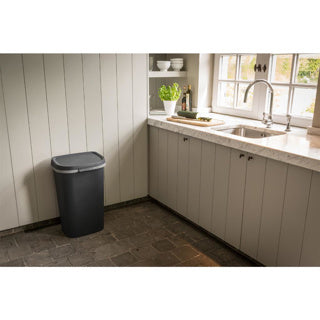 Curver mistral afvalbak flat 50l antraciet