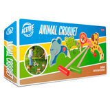 Tactique Ensemble de croquet d'animaux en bois