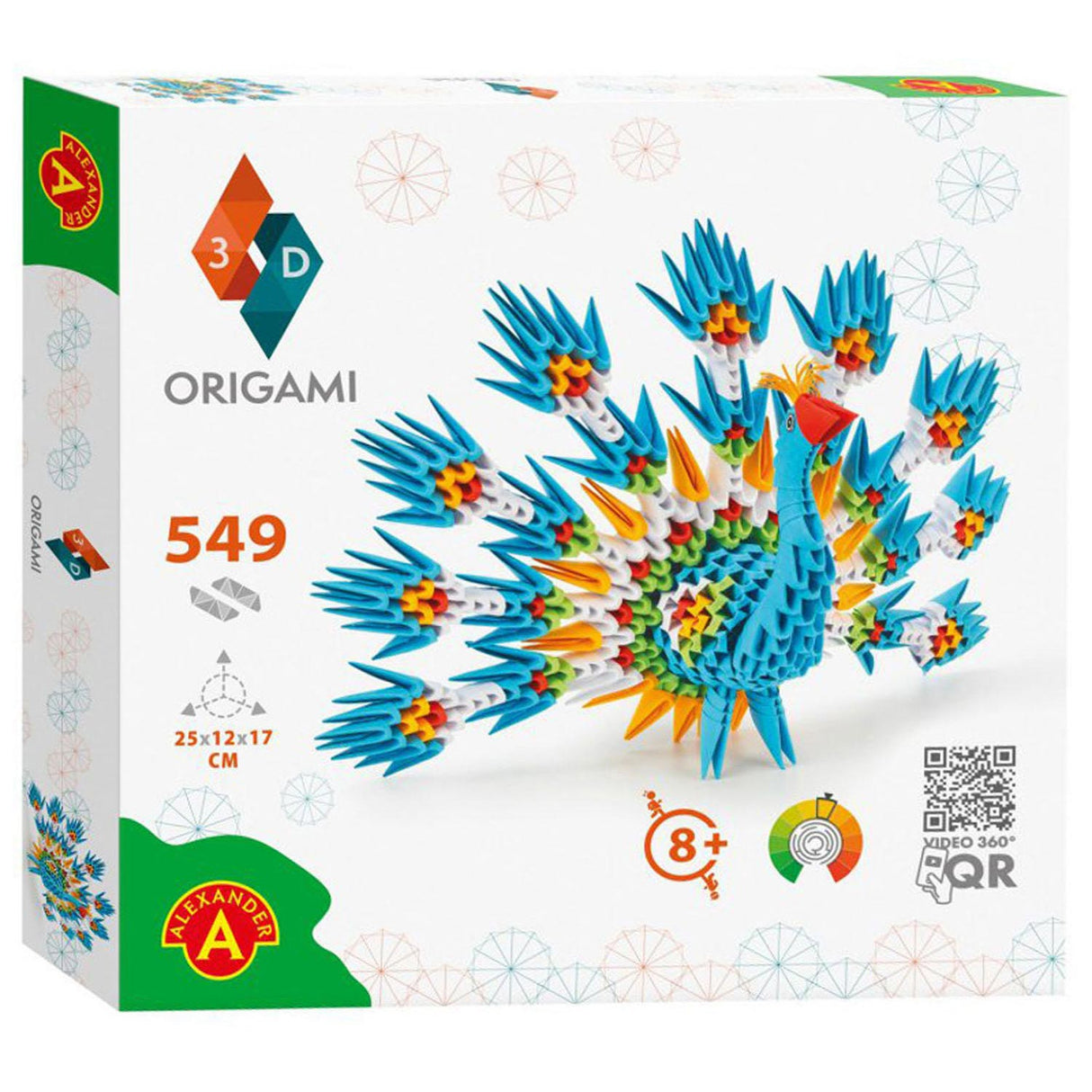 Selecta origami 3d pauw, 549dlg.