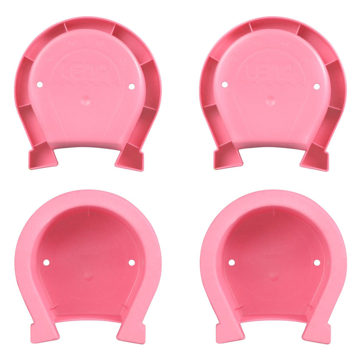 Pink walking bobbins with horseshoe print