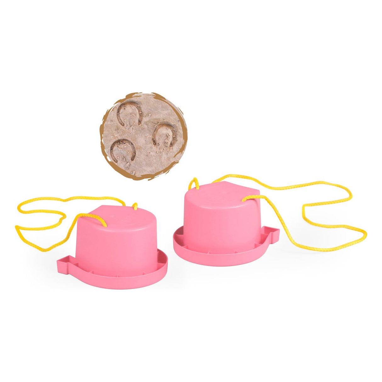 Pink walking bobbins with horseshoe print