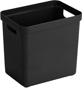 Sunware sigma home opbergbox 25l – 35x24,6x36,3 cm – zwart – bpa-vrij plastic, stapelbaar (deksel apart verkrijgbaar) – stijlvolle opbergmand voor kinderkamer woonkamer