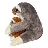 Lumo stars knuffel - luiaard caramel en coffee, 24cm