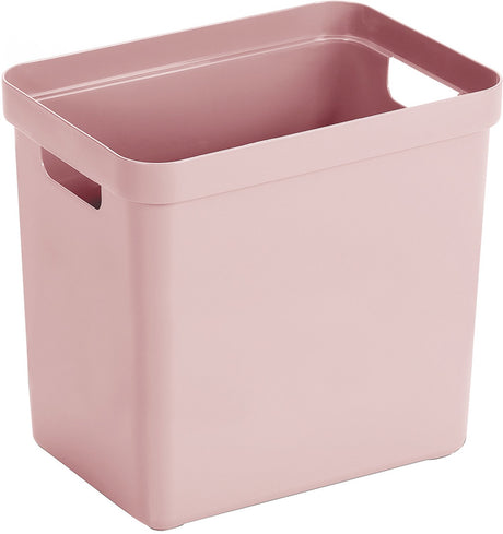 Sunware sigma home opbergbox 25l – 35x24,6x36,3 cm – roze – bpa-vrij plastic, stapelbaar (deksel apart verkrijgbaar) – stijlvolle opbergmand voor kinderkamer woonkamer