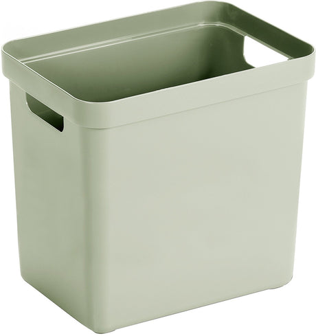 Sunware sigma home opbergbox 25l – 35x24,6x36,3 cm – groen – bpa-vrij plastic, stapelbaar (deksel apart verkrijgbaar) – stijlvolle opbergmand voor kinderkamer woonkamer