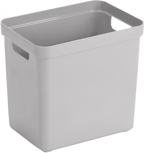 Sunware sigma home opbergbox 25l – 35x24,6x36,3 cm – grijs – bpa-vrij plastic, stapelbaar (deksel apart verkrijgbaar) – stijlvolle opbergmand voor kinderkamer woonkamer