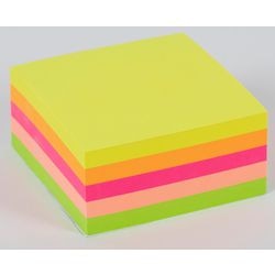 Notes viking 76x76mm assorti neon zelfklevend herplaatsbaar 400 vel