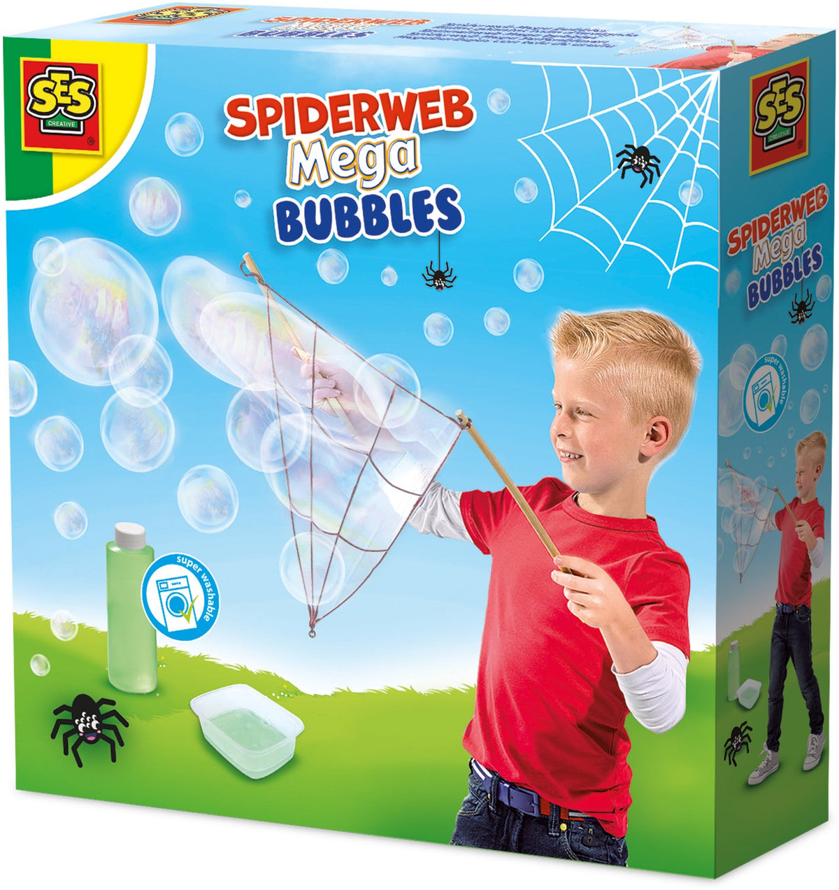 Ses creative ses - spinnenweb mega bubbles - sterk bellenblaassop - maak een spinnenweb van bellen in één keer