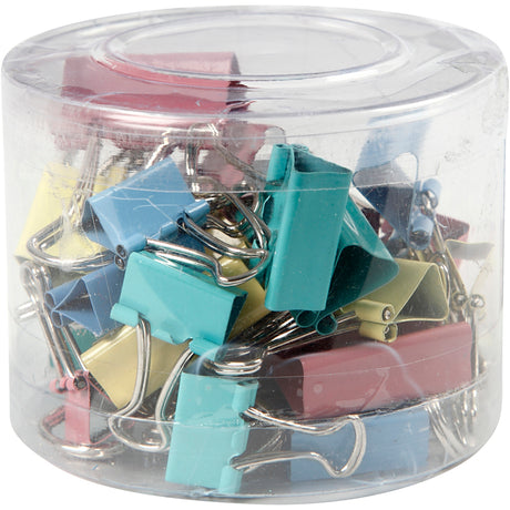Creativ company foldback clips 15-25mm pastel 30 stuks