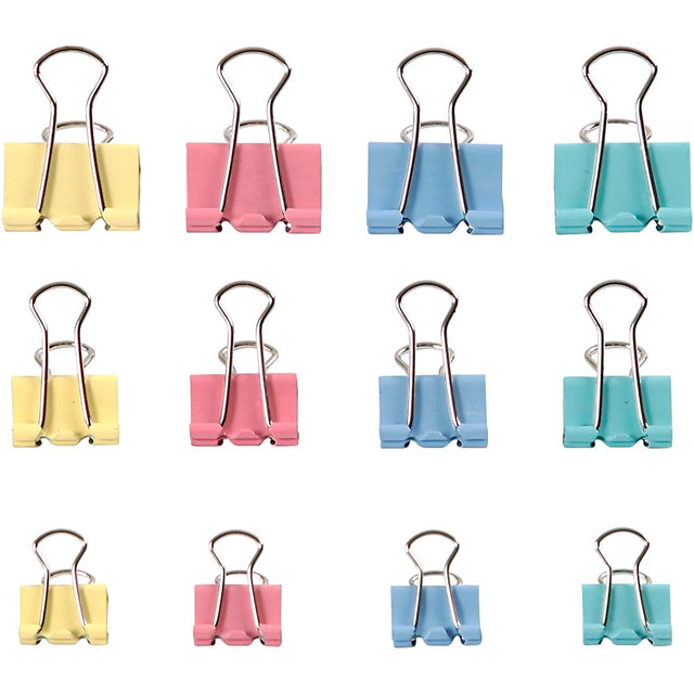 Creativ company foldback clips 15-25mm pastel 30 stuks