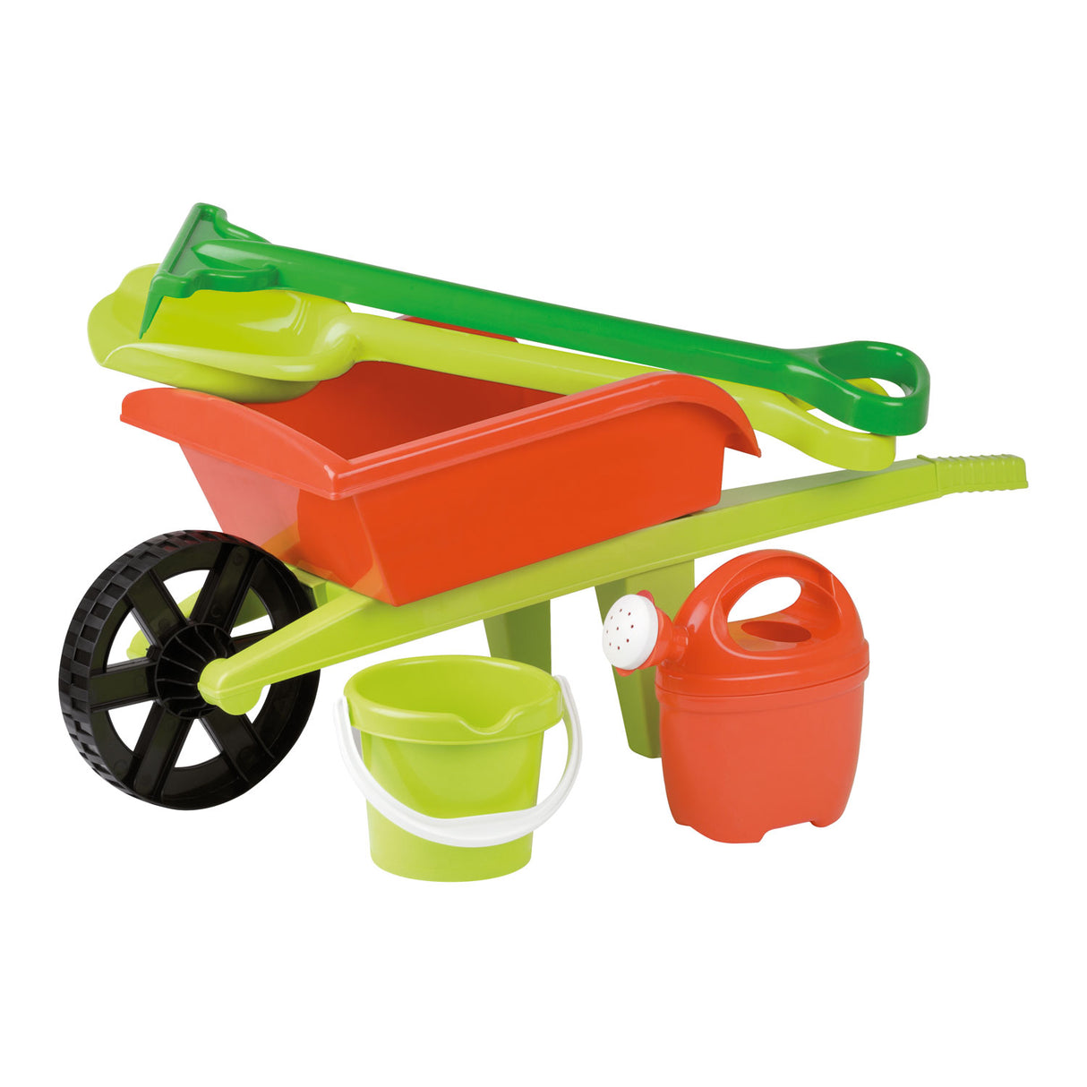 Androni wheelbarrow with garden tools