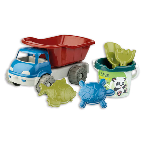 Androni emmerset met kiepwagen gerecycled plastic, 6dlg.