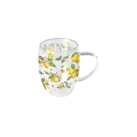 Ambiente dubbelwandig glas 0.35l fresh lemons wit