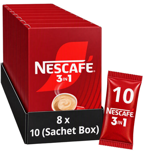 Nescafé 3in1 oploskoffie - 8 doosjes x 10 zakjes