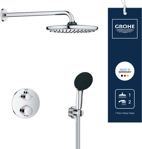 Grohe precision inbouw douchesysteem - rond bedieningspaneel - chroom