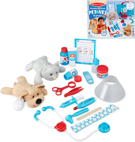 Melissa doug - dierenarts speelset - 24-delig - inclulsief opbergtas