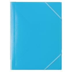 Mappen viking pp 500g m2 a4 32x24,5cm blauw 3 flappen elastieksluiting