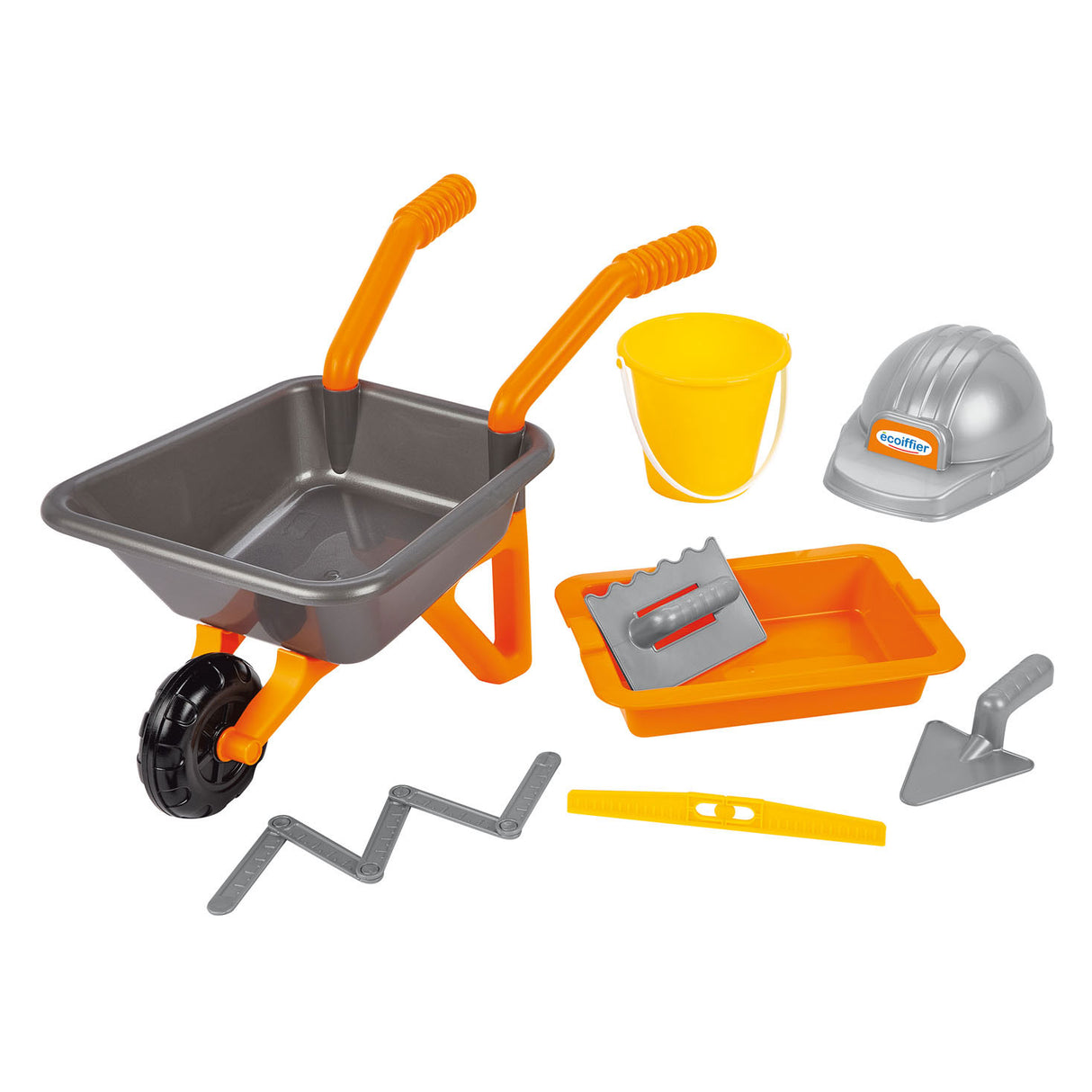 Ecoiffier wheelbarrow with mason set