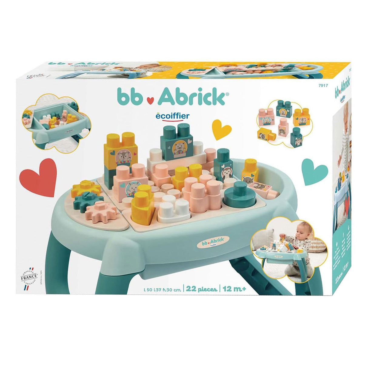 Abrick ecoiffier bb eerste activiteitentafel met blokken