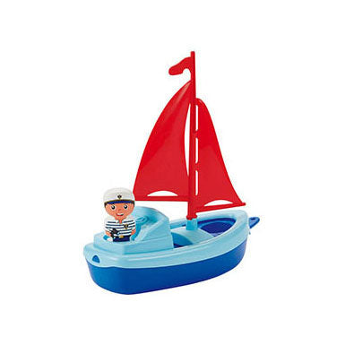 Ecoiffier zeilboot met speelfiguur, 22cm