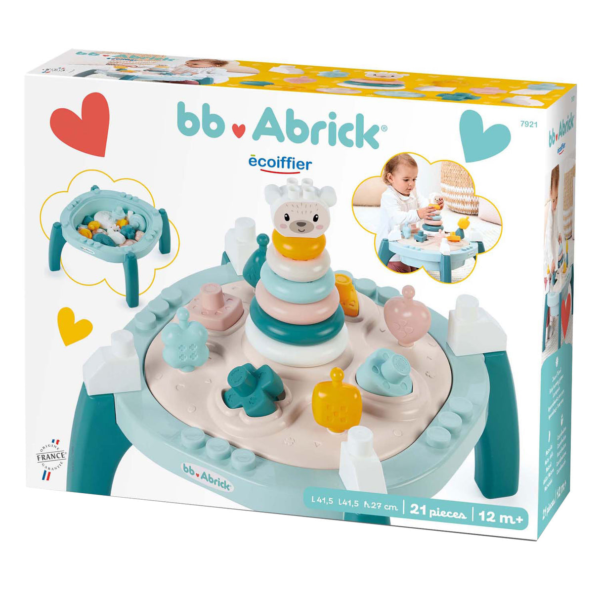 Ekoiffier Abrick Baby My First Activity Table, 21dlg.