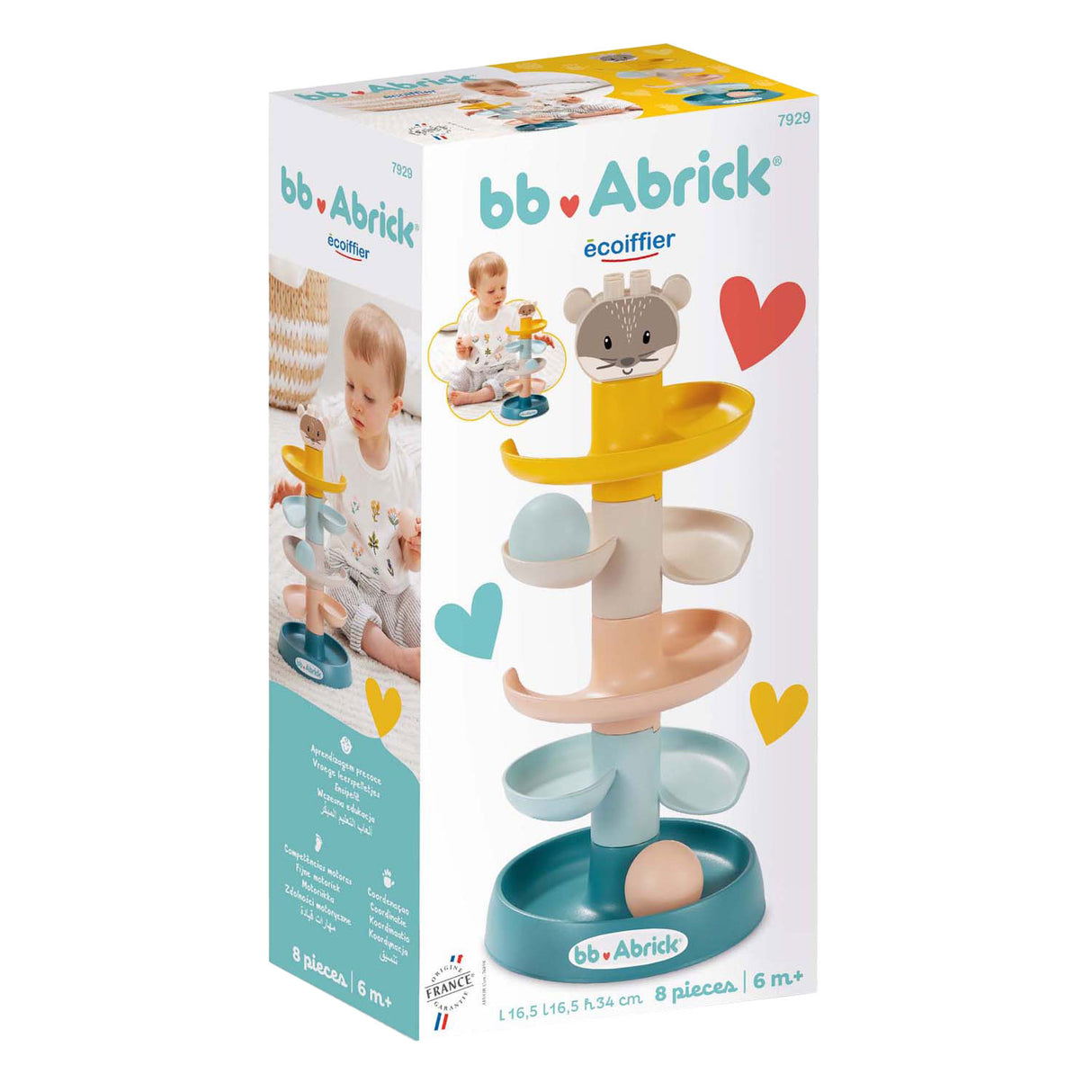 Abrick ecoiffier baby ballentoren, 8dlg.