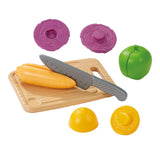 Ecoiffier 100% chef cutting board with vegetables and cutting lessons, 10dlg.