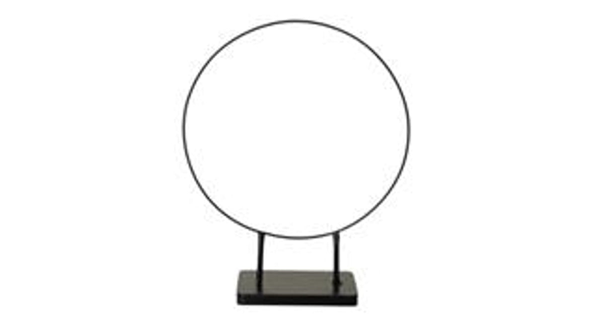 Ring op voet 30x8x38cm metaal zwart