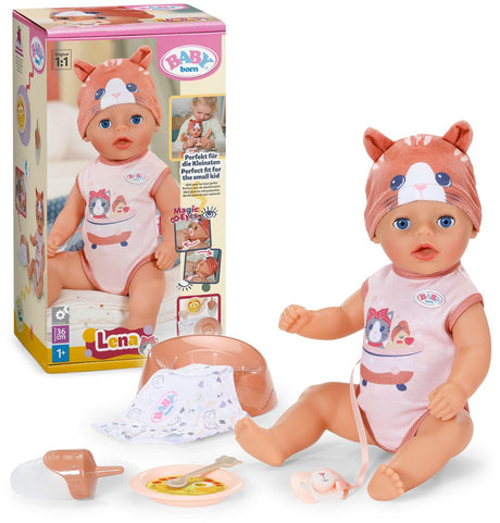 Baby born lena kat - babypop - 36 cm met accessoires - vanaf 1 jaar