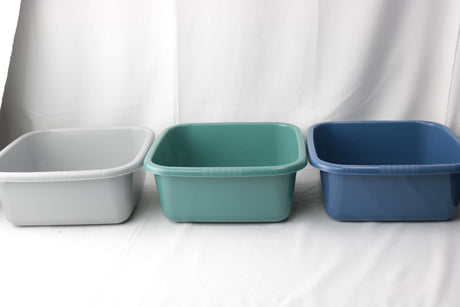 Afwasbak vierkant 12l 36x36x14,5cm, in blauw, groen, grijs of roze