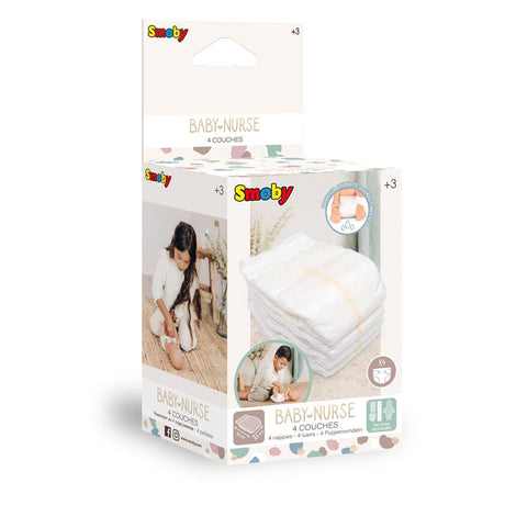 Smoby Baby Nurse Diapers 4 piezas