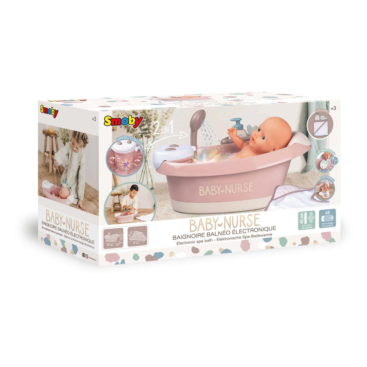 BAGNO SMOBY BABY NURNE CON FUNZIONI E ACCESSORI 3DLG.