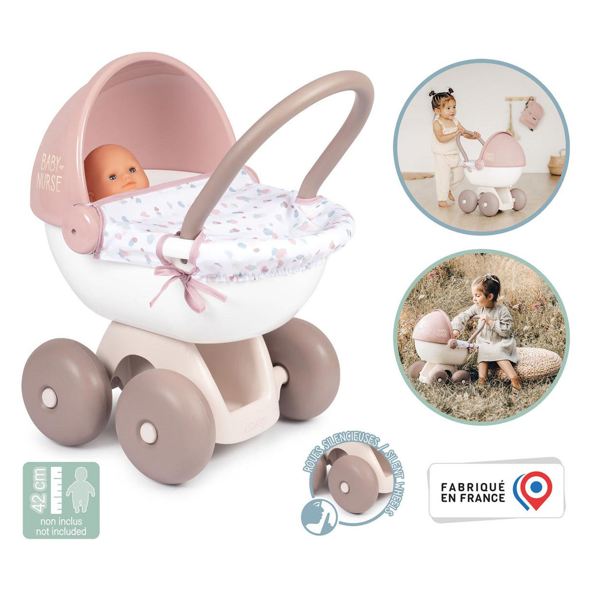 Poppenwagen per bambini smussati