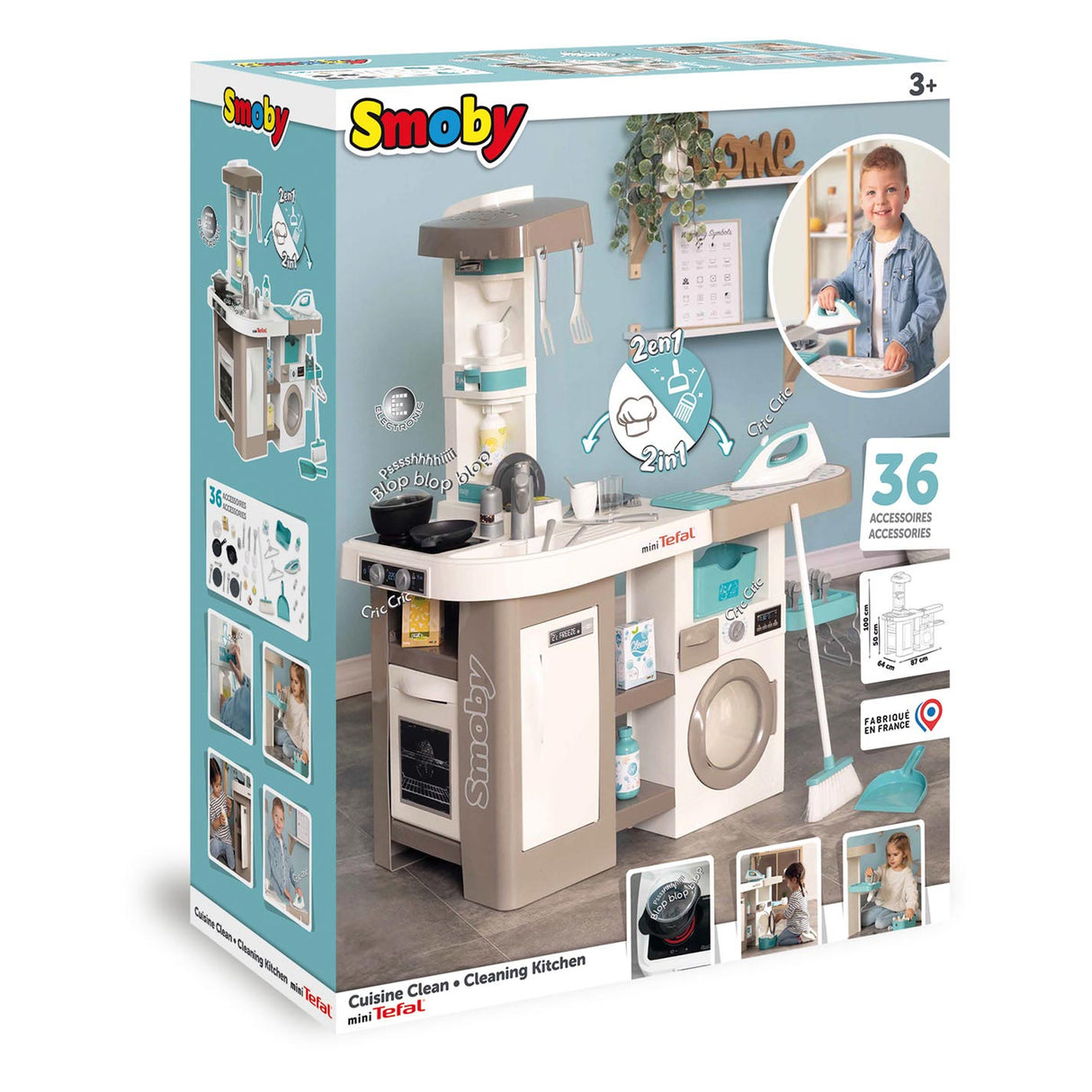 Smoby Tefal Kitchen se stanicí pro domácnost 36DLG.