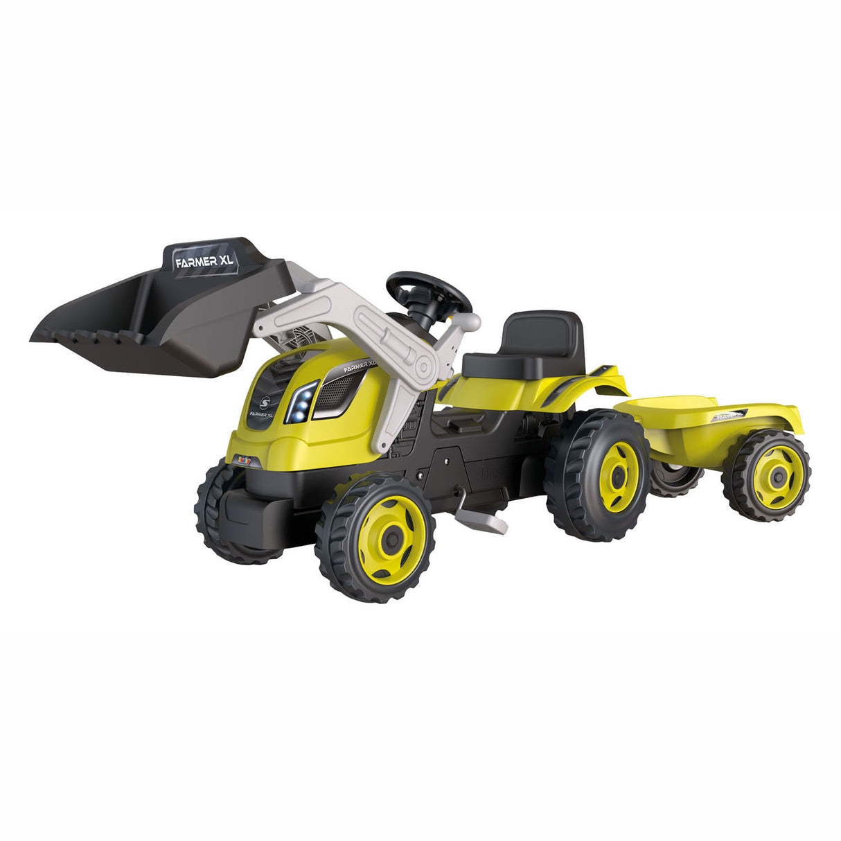 Smoby Farmer Max Stair Tracteur avec remorque Green