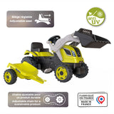 Smoby Farmer Max Stair Tracteur avec remorque Green